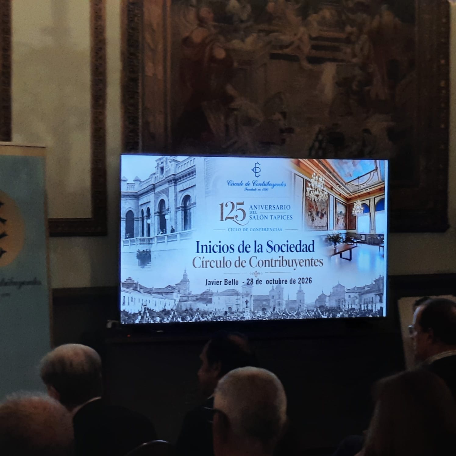 Presentación de la conferencia Inicios de la Sociedad Círculo de Contribuyentes