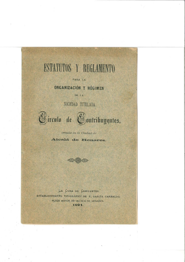 Estatutos y reglamento: reproducción digital del documento histórico